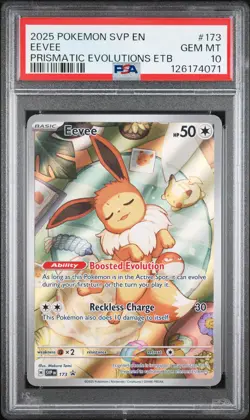 2025 POKEMON SVP PRISMATIC EVOLUTIONS ETB PROMO #173 EEVEE PSA 10 - Image 1