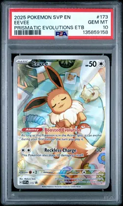 2025 POKEMON SVP PRISMATIC EVOLUTIONS ETB PROMO #173 EEVEE PSA 10 - Image 1