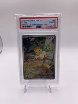 2025 Pokemon Eevee SVP #173 Prismatic Evolutions ETB Promo PSA 10 GEM MINT - Image 1