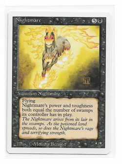 Magic the Gathering ~ MTG ~ 1x Nightmare ~ MP ~ REVISED - Image 1
