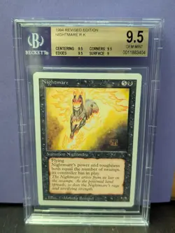 Nightmare * REVISED* BGS 9.5 Gem Mint (9.5/9.5/9.5/9) * Magic the Gathering MtG - Image 1
