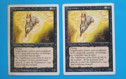 Magic the Gathering MTG Revised NIGHTMARE X 2 MP & HP RARE 1994 Vintage - Image 1