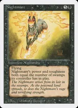 MTG Magic the Gathering Nightmare (120/306) Revised Edition LP - Image 1