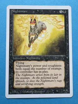 1995 Magic: The Gathering MTG - Revised Edition- NIGHTMARE - Vintage Rare - Image 1