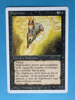 1995 Magic: The Gathering MTG - Revised Edition- NIGHTMARE - Vintage Rare - Image 3