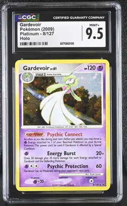 CGC 9.5 MINT+ Gardevoir 2009 Platinum 8/127 Holo Pokemon Card - Image 1