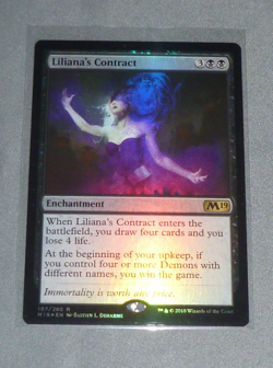 Liliana's Contract -Foil MTG Magic the Gathering 2019 Core Set - Image 1