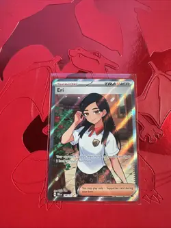 Pokemon TCG Prismatic Evolutions Eri Full Art Trainer Ultra Rare Card 136/131 NM - Image 1