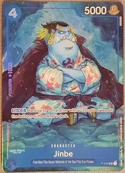 One Piece Card Game Jinbe P-030 P Bandai Fest 23 - 24 Edition Anglais - Image 1