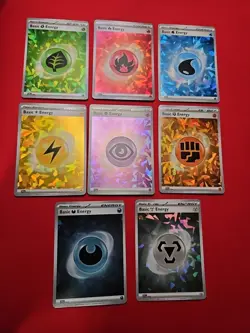 Prismatic Evolutions Energy Holo & Cracked Ice Set Of 8 Cards Pokemon Nm - Image 2