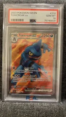 Pokemon TCG Toxicroak EX Card 232/198 Scarlet & Violet Base Set PSA 10 - Image 1