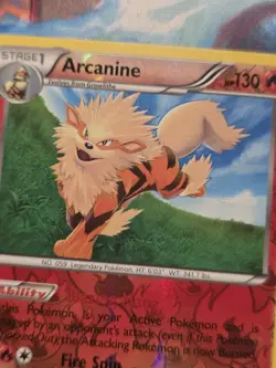 Arcanine 12/99 Next Destinies Reverse Holo Rare Pokemon Card - Image 2