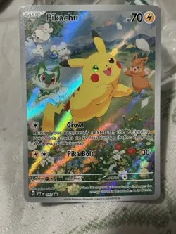 Pokemon TCG Pikachu SV: Scarlet & Violet 088 Promo Card SIR Holo Rare NM - Image 1