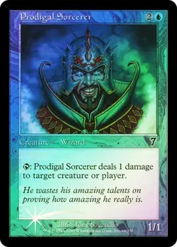 7th Edition MTG FOIL Prodigal Sorcerer Magic - Image 1