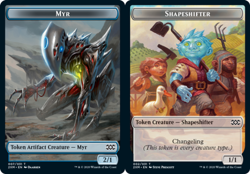 4x MTG Myr Token (007) // Shapeshifter Token - Foil, Light Play, English Double - Image 1