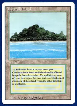 BEAUTIFUL - MTG Tropical Island REVISED Magic the Gathering - Image 1