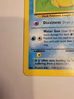 Psyduck Vintage Pokemon Card 65/82 Team Rocket Unlimited Edition Common WOTC DMG - Image 5