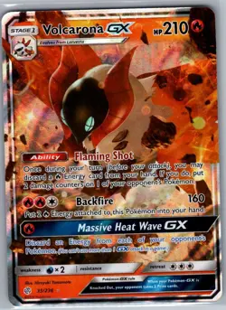 Volcarona GX 35/236 SM - Cosmic Eclipse - Pokemon Card - NM - Image 1