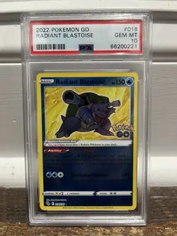 2022 Pokemon Go Radiant Blastoise 018/078 Holo - PSA 10 - Image 1