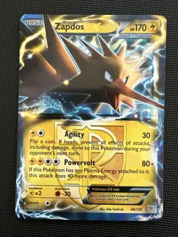 Pokemon TCG. Zapdos Ex 48/135 Plasma Storm Ultra Rare Holo (NEAR MINT) ⚡🦅 - Image 3