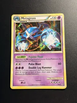 Pokemon TCG Unleashed Theme Deck Metagross 4/95 Cracked Ice Holo Rare LP - Image 1