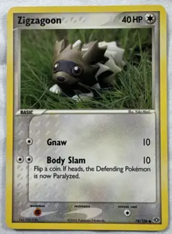 Zigzagoon 74/106 EX Emerald Pokemon TCG NM Yuka Morii - Image 1