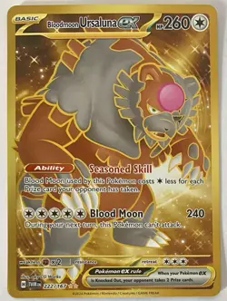 Pokemon TCG Bloodmoon Ursaluna ex - 222/167 SV06: Twilight Masquerade Hyper Rare - Image 1