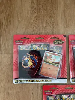 X3 Pokemon TCG Ascended Heroes Tech Sticker Collection New Sealed 9 Packs - Image 2