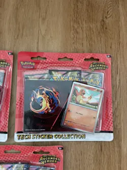 X3 Pokemon TCG Ascended Heroes Tech Sticker Collection New Sealed 9 Packs - Image 4