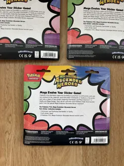 X3 Pokemon TCG Ascended Heroes Tech Sticker Collection New Sealed 9 Packs - Image 5