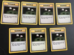 ONLY 5!! not 7, 5 total.....Gambler Pokemon Fossil Trainer Common 60/62 NM - Image 1