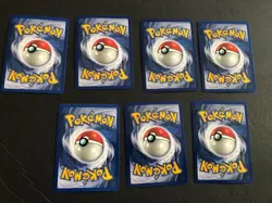 ONLY 5!! not 7, 5 total.....Gambler Pokemon Fossil Trainer Common 60/62 NM - Image 2
