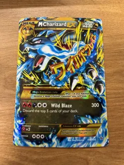 POKEMON MEGA M Charizard EX Secret 108/106 Flashfire Holo DAMAGED FAST SHIPPING - Image 1