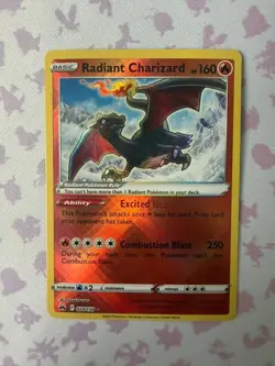 Radiant Charizard 020/159 Radiant Rare Crown Zenith Pokemon Near Mint - Image 1