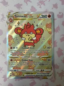 Simisear VSTAR GG37/GG70 Holo Crown Zenith Galarian Gallery Pokemon NM - Image 1