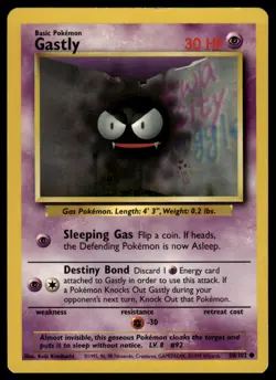 Pokemon Base Set 50/102 Gastly - Image 1
