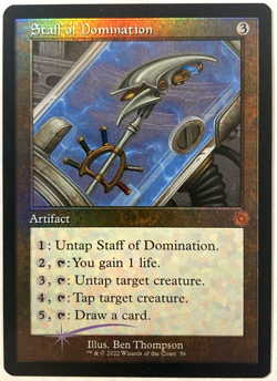 MTG Staff of Domination FOIL Brothers' War Retro Frame Artifacts 56 NM - Image 1