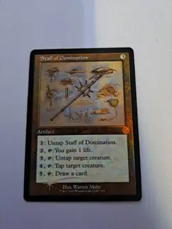 MTG - Staff of Domination (Schematic) The Brothers' War: Retro Frame (Foil) - Image 1