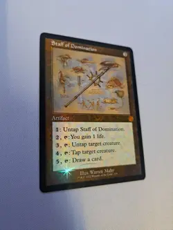 MTG - Staff of Domination (Schematic) The Brothers' War: Retro Frame (Foil) - Image 3