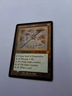MTG - Staff of Domination (Schematic) The Brothers' War: Retro Frame (Foil) - Image 4