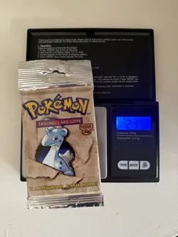 HEAVY Sealed Pokemon Fossil Booster Pack Lapras 1999 (21.78g) Long Crimp - Image 1