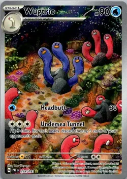 Pokemon TCG Wugtrio - Illustration Rare SV: Paldean Fates 224/091 NM (SKU 1-1) - Image 1