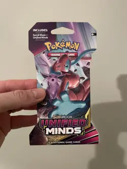 Pokemon TCG Sun and Moon Unified Minds Sleeved Booster Pack Espeon - MINT 820650805684 - Image 1
