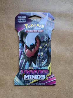 Pokemon TCG Sun and Moon Unified Minds Sleeved Booster Pack - Umbreon Darkrai 820650805684 - Image 1
