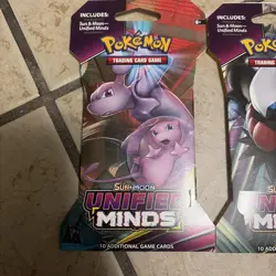 2 Pokemon TCG Sun and Moon Unified Minds Booster Packs 820650805684 - Image 2