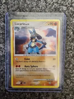 Lucario 6/130 Holo Rare DP Diamond Pearl Base Pokemon - Image 3