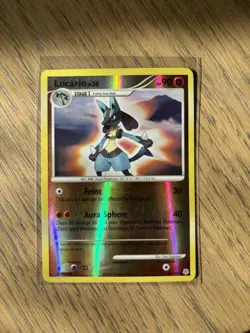 Pokemon Lucario Reverse Holo Card 6/130 Diamond and Pearl LP Condition - Image 1