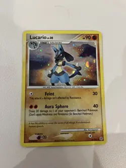 Pokemon Trading Card TCG Lucario 6/130 Diamond Pearl Holo 2007 Holo Bleed - Image 1