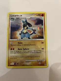 Pokemon Trading Card TCG Lucario 6/130 Diamond Pearl Holo 2007 Holo Bleed - Image 2