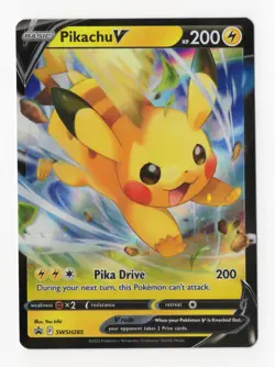 Pokemon TCG: Pikachu V SWSH285 Crown Zenith Sword & Shield Black Star Promo - NM - Image 1